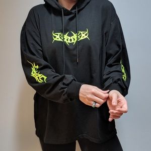 Black/Neon Green Hoodie
